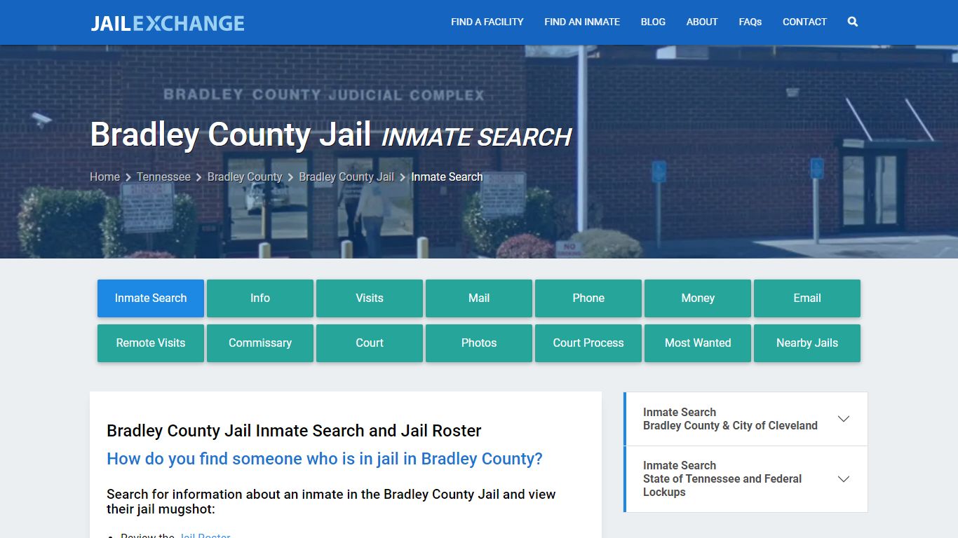 Inmate Search: Roster & Mugshots - Bradley County Jail, TN - Jail Exchange